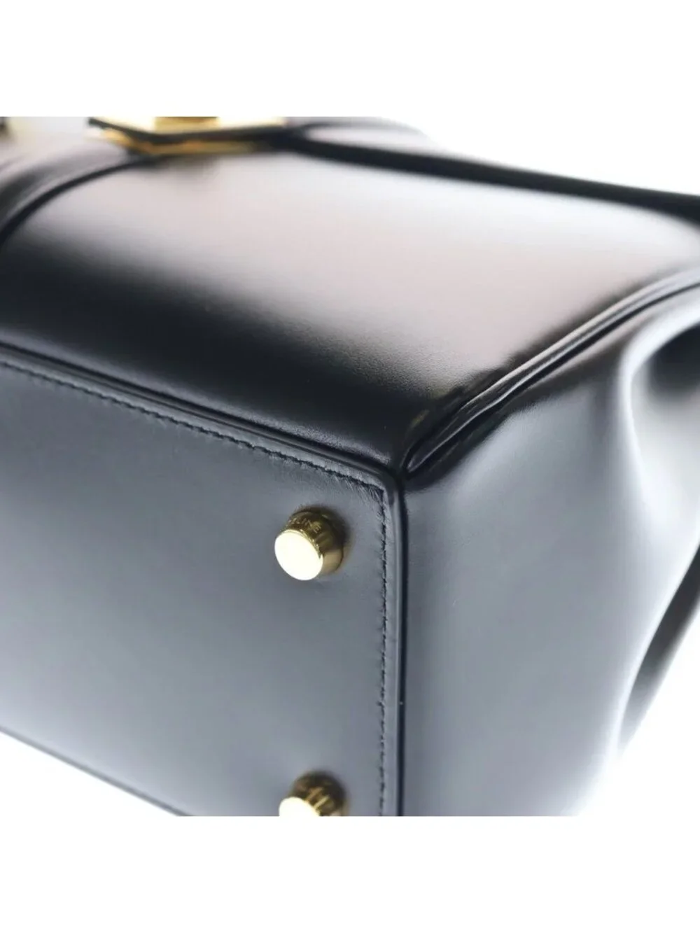 Celine Small 16 Saise Shoulder Bag Calfskin Leather Gold Black
